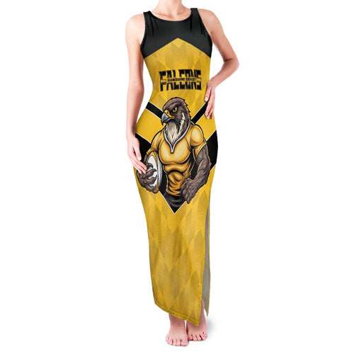 Sunshine Coast Rugby Custom Family Matching Tank Maxi Dress and Hawaiian Shirt Go Falcons Mascot Sporty Style - Aussie Hoodie