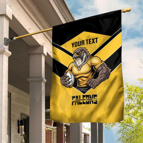 Sunshine Coast Rugby Custom Garden Flag Go Falcons Mascot Sporty Style - Aussie Hoodie