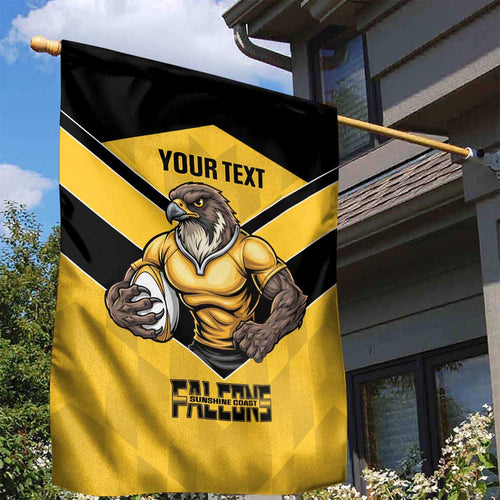 Sunshine Coast Rugby Custom Garden Flag Go Falcons Mascot Sporty Style - Aussie Hoodie
