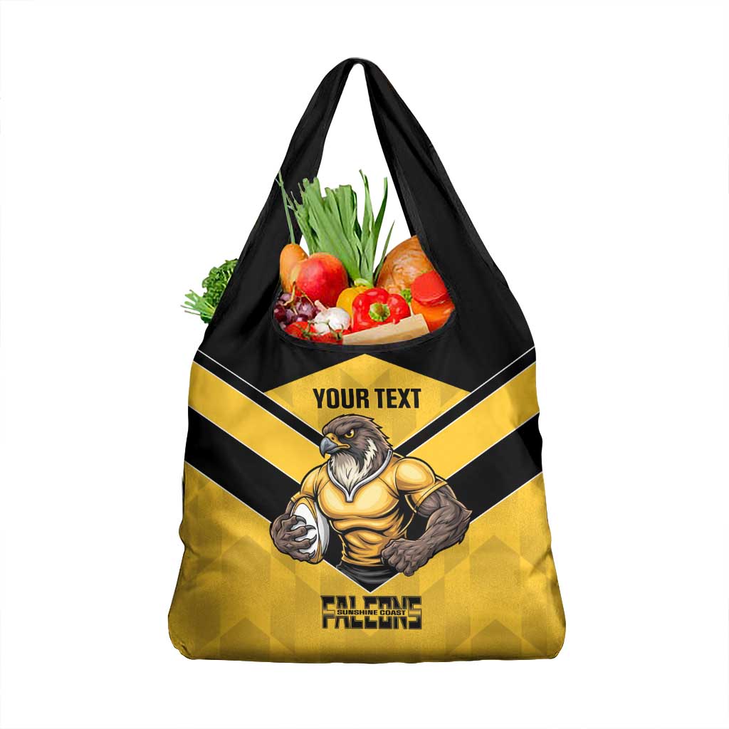 Sunshine Coast Rugby Custom Grocery Bag Go Falcons Mascot Sporty Style - Aussie Hoodie