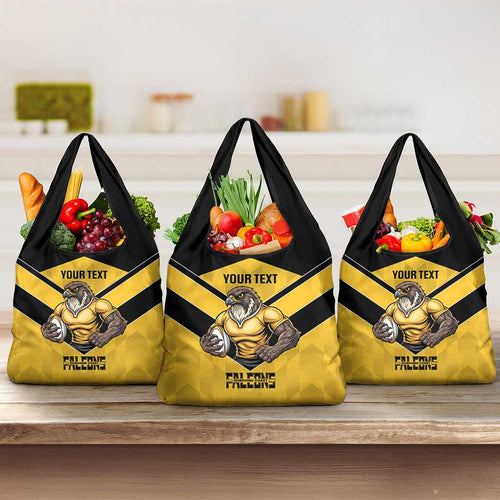 Sunshine Coast Rugby Custom Grocery Bag Go Falcons Mascot Sporty Style - Aussie Hoodie