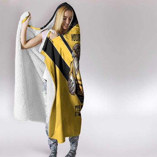 Sunshine Coast Rugby Custom Hooded Blanket Go Falcons Mascot Sporty Style - Aussie Hoodie