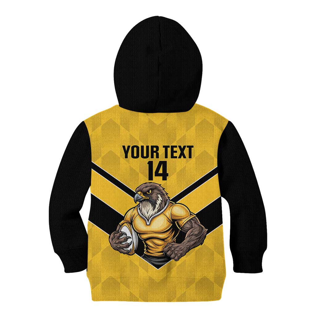 Sunshine Coast Rugby Custom Kid Hoodie Go Falcons Mascot Sporty Style - Aussie Hoodie
