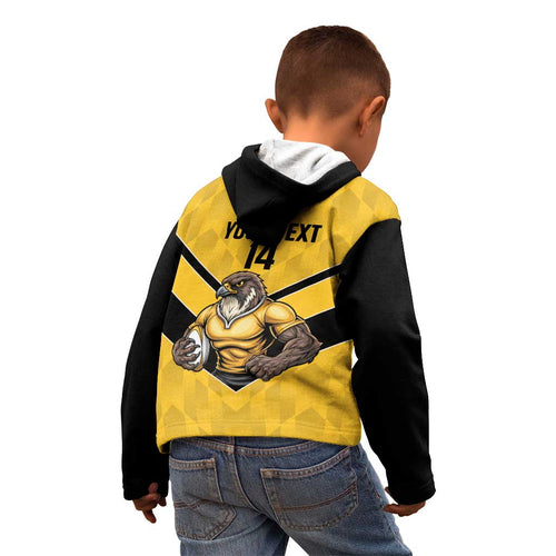 Sunshine Coast Rugby Custom Kid Hoodie Go Falcons Mascot Sporty Style - Aussie Hoodie