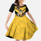 Sunshine Coast Rugby Custom Kid Short Sleeve Dress Go Falcons Mascot Sporty Style - Aussie Hoodie