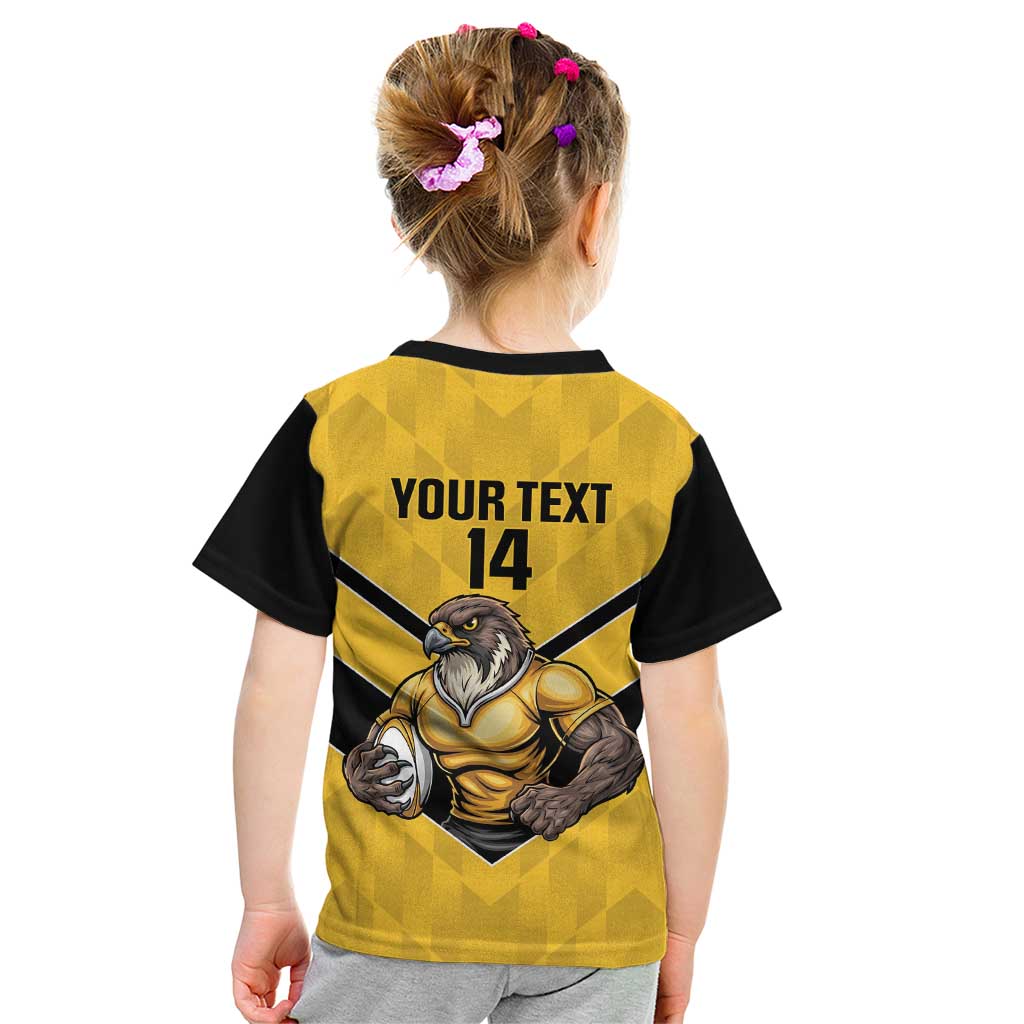 Sunshine Coast Rugby Custom Kid T Shirt Go Falcons Mascot Sporty Style - Aussie Hoodie