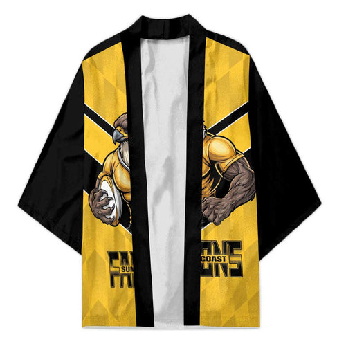 Sunshine Coast Rugby Custom Kimono Go Falcons Mascot Sporty Style - Aussie Hoodie