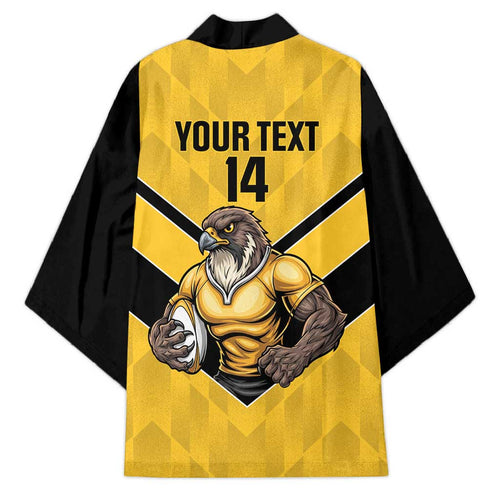 Sunshine Coast Rugby Custom Kimono Go Falcons Mascot Sporty Style - Aussie Hoodie