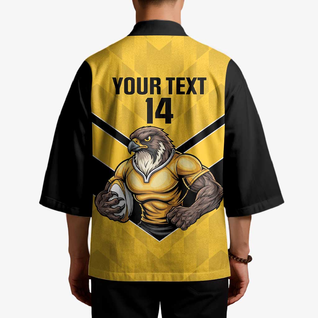 Sunshine Coast Rugby Custom Kimono Go Falcons Mascot Sporty Style - Aussie Hoodie