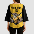 Sunshine Coast Rugby Custom Kimono Sleeve Blouse Go Falcons Mascot Sporty Style - Aussie Hoodie