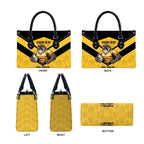 Sunshine Coast Rugby Custom Leather Bag Go Falcons Mascot Sporty Style - Aussie Hoodie