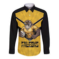 Sunshine Coast Rugby Custom Long Sleeve Button Shirt Go Falcons Mascot Sporty Style - Aussie Hoodie