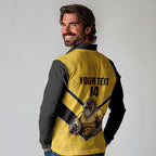 Sunshine Coast Rugby Custom Long Sleeve Polo Shirt Go Falcons Mascot Sporty Style - Aussie Hoodie