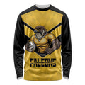 Sunshine Coast Rugby Custom Long Sleeve Shirt Go Falcons Mascot Sporty Style - Aussie Hoodie