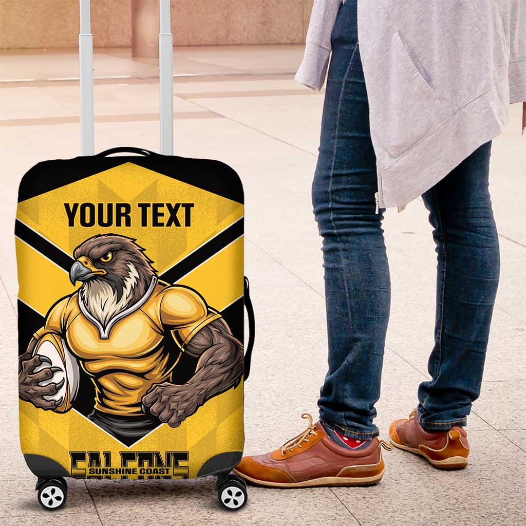 Sunshine Coast Rugby Custom Luggage Cover Go Falcons Mascot Sporty Style - Aussie Hoodie