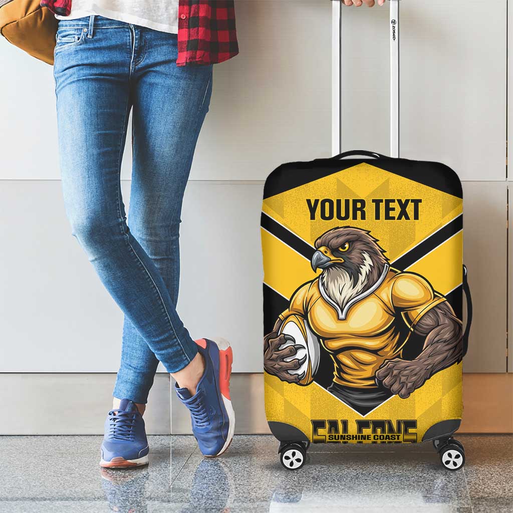 Sunshine Coast Rugby Custom Luggage Cover Go Falcons Mascot Sporty Style - Aussie Hoodie