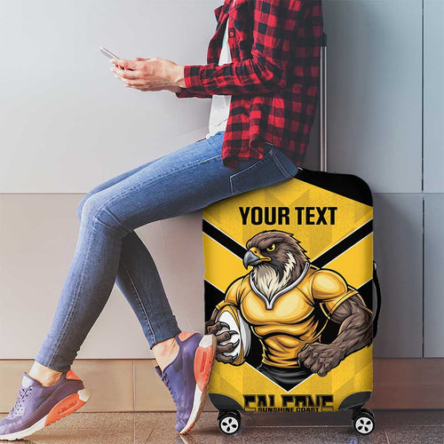 Sunshine Coast Rugby Custom Luggage Cover Go Falcons Mascot Sporty Style - Aussie Hoodie