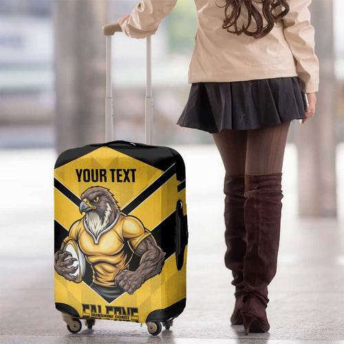 Sunshine Coast Rugby Custom Luggage Cover Go Falcons Mascot Sporty Style - Aussie Hoodie