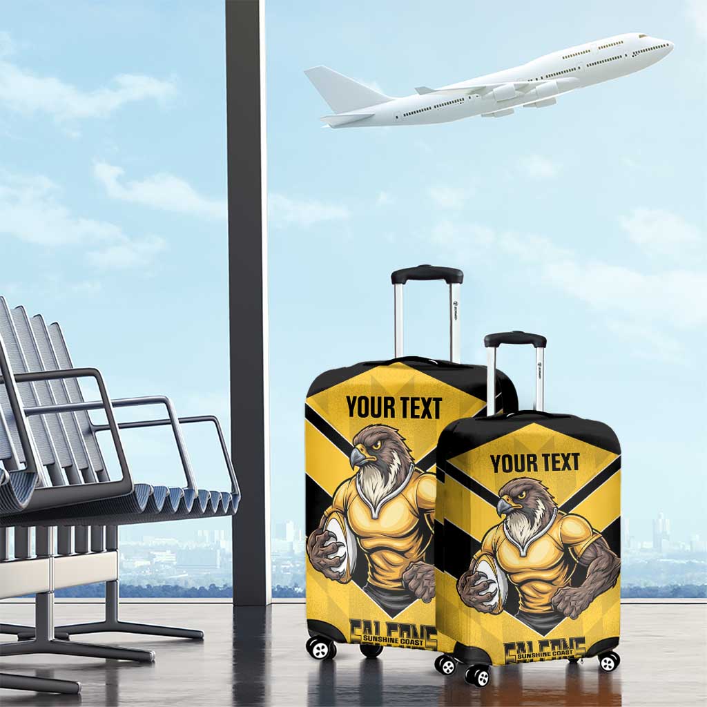 Sunshine Coast Rugby Custom Luggage Cover Go Falcons Mascot Sporty Style - Aussie Hoodie