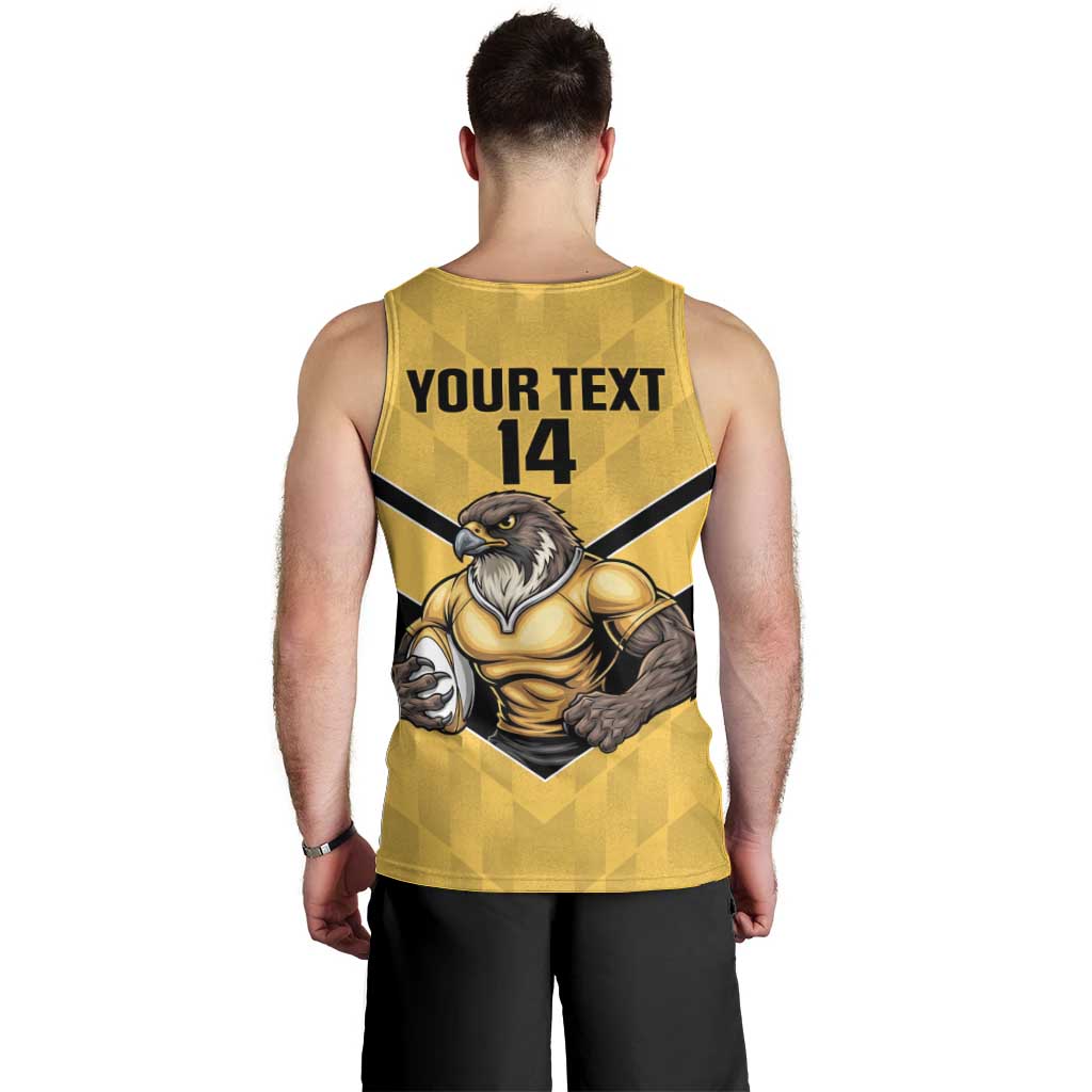 Sunshine Coast Rugby Custom Men Tank Top Go Falcons Mascot Sporty Style - Aussie Hoodie