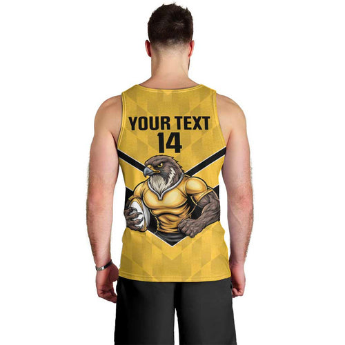 Sunshine Coast Rugby Custom Men Tank Top Go Falcons Mascot Sporty Style - Aussie Hoodie