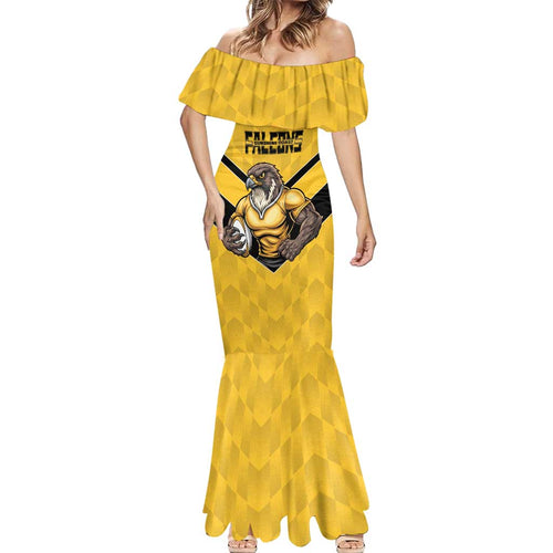 Sunshine Coast Rugby Custom Mermaid Dress Go Falcons Mascot Sporty Style - Aussie Hoodie