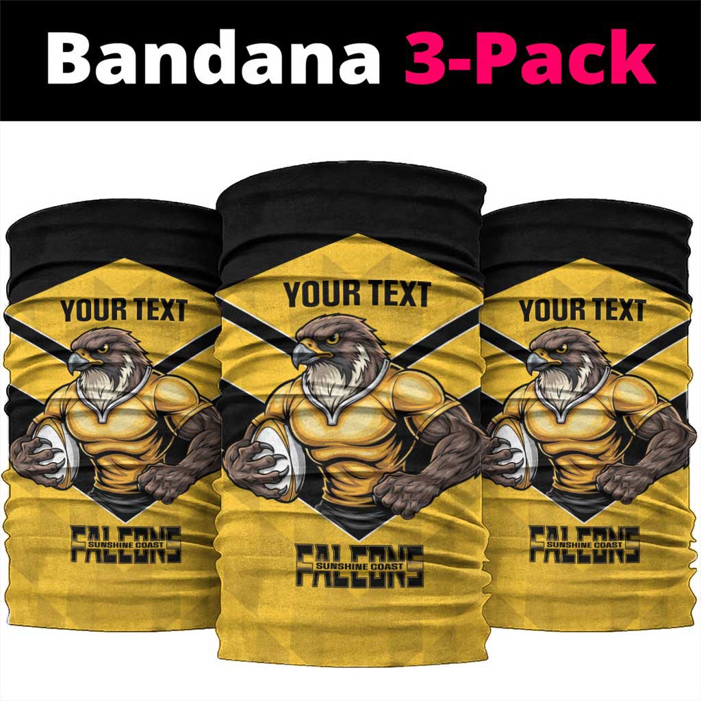 Sunshine Coast Rugby Custom Neck Gaiter Go Falcons Mascot Sporty Style - Aussie Hoodie