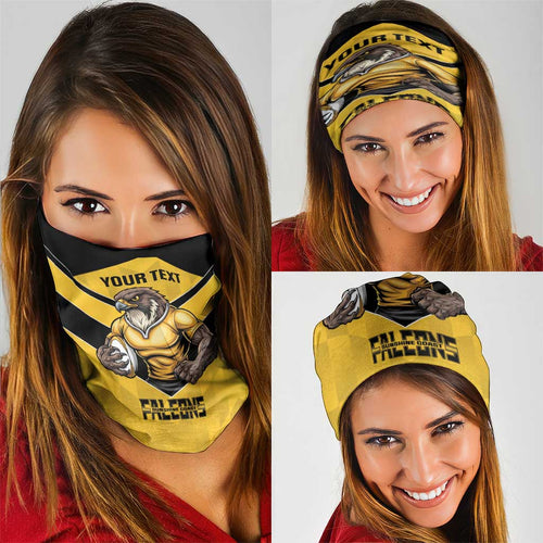 Sunshine Coast Rugby Custom Neck Gaiter Go Falcons Mascot Sporty Style - Aussie Hoodie
