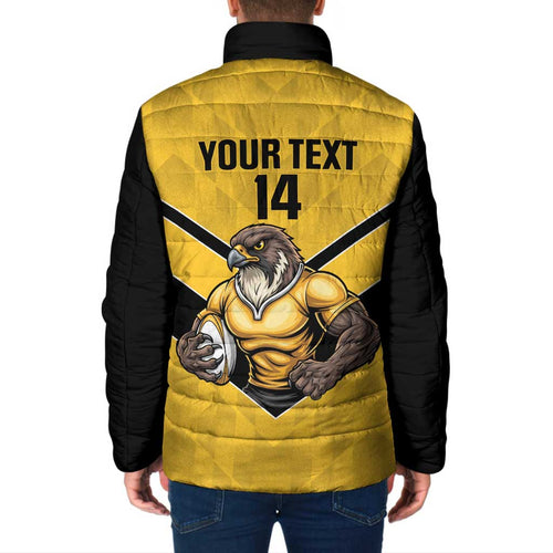 Sunshine Coast Rugby Custom Padded Jacket Go Falcons Mascot Sporty Style - Aussie Hoodie