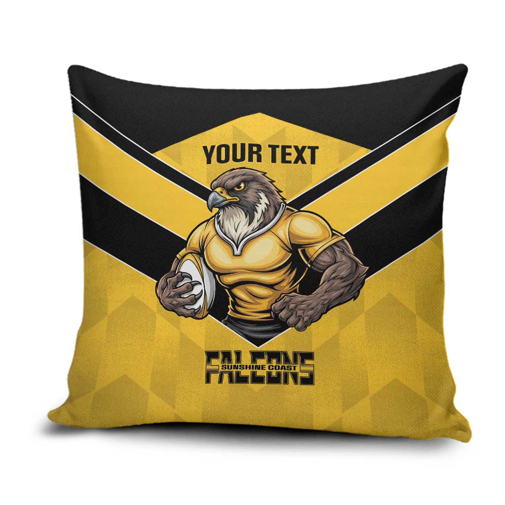 Sunshine Coast Rugby Custom Pillow Cover Go Falcons Mascot Sporty Style - Aussie Hoodie