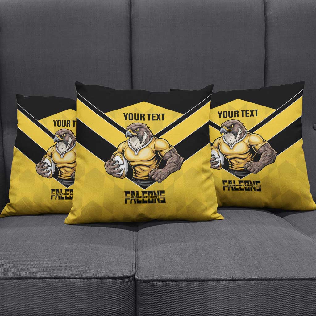 Sunshine Coast Rugby Custom Pillow Cover Go Falcons Mascot Sporty Style - Aussie Hoodie