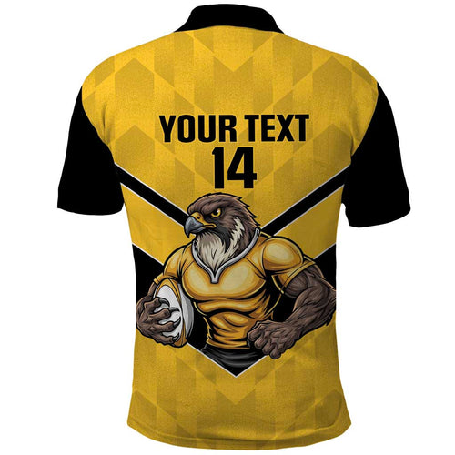 Sunshine Coast Rugby Custom Polo Shirt Go Falcons Mascot Sporty Style - Aussie Hoodie