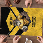 Sunshine Coast Rugby Custom Puzzle Go Falcons Mascot Sporty Style - Aussie Hoodie