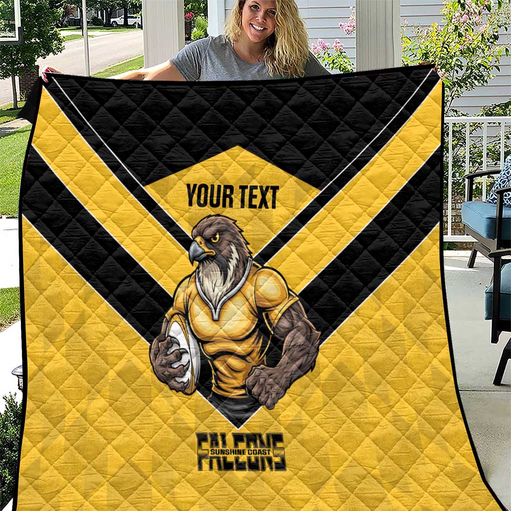 Sunshine Coast Rugby Custom Quilt Go Falcons Mascot Sporty Style - Aussie Hoodie