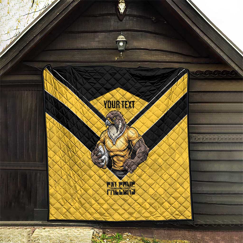 Sunshine Coast Rugby Custom Quilt Go Falcons Mascot Sporty Style - Aussie Hoodie