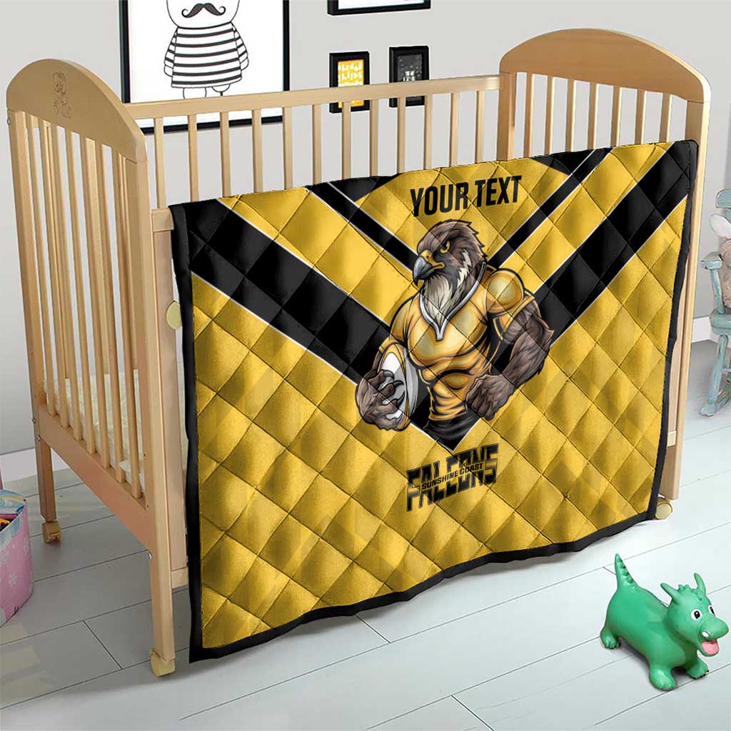 Sunshine Coast Rugby Custom Quilt Go Falcons Mascot Sporty Style - Aussie Hoodie