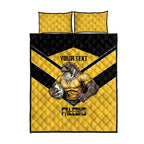 Sunshine Coast Rugby Custom Quilt Bed Set Go Falcons Mascot Sporty Style - Aussie Hoodie