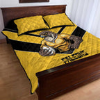 Sunshine Coast Rugby Custom Quilt Bed Set Go Falcons Mascot Sporty Style - Aussie Hoodie