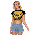 Sunshine Coast Rugby Custom Raglan Cropped T Shirt Go Falcons Mascot Sporty Style - Aussie Hoodie