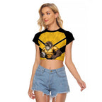 Sunshine Coast Rugby Custom Raglan Cropped T Shirt Go Falcons Mascot Sporty Style - Aussie Hoodie