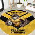Sunshine Coast Rugby Custom Round Carpet Go Falcons Mascot Sporty Style - Aussie Hoodie