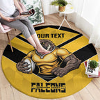 Sunshine Coast Rugby Custom Round Carpet Go Falcons Mascot Sporty Style - Aussie Hoodie