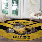 Sunshine Coast Rugby Custom Round Carpet Go Falcons Mascot Sporty Style - Aussie Hoodie