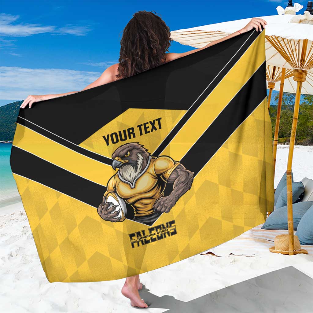 Sunshine Coast Rugby Custom Sarong Go Falcons Mascot Sporty Style - Aussie Hoodie