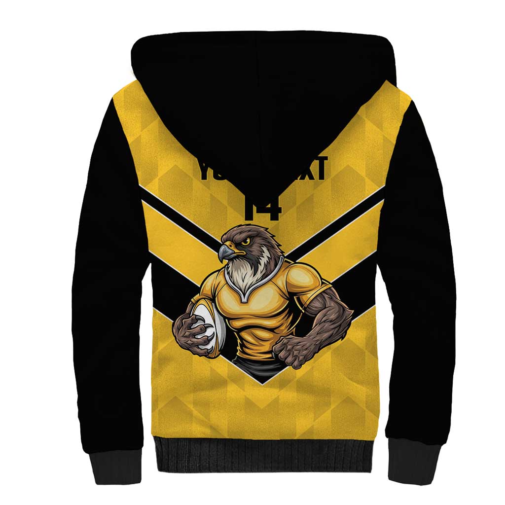 Sunshine Coast Rugby Custom Sherpa Hoodie Go Falcons Mascot Sporty Style - Aussie Hoodie