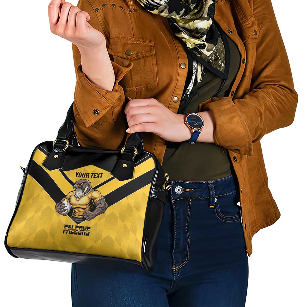 Sunshine Coast Rugby Custom Shoulder Handbag Go Falcons Mascot Sporty Style - Aussie Hoodie