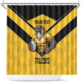 Sunshine Coast Rugby Custom Shower Curtain Go Falcons Mascot Sporty Style - Aussie Hoodie