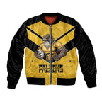 Sunshine Coast Rugby Custom Sleeve Zip Bomber Jacket Go Falcons Mascot Sporty Style - Aussie Hoodie