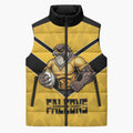 Sunshine Coast Rugby Custom Sleeveless Puffer Jacket Go Falcons Mascot Sporty Style - Aussie Hoodie