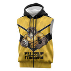 Sunshine Coast Rugby Custom Sleeveless Zip Hoodie Go Falcons Mascot Sporty Style LT14